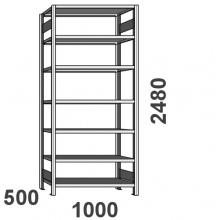 Startsektion 2480x1000x500 begagnade, 7 hyllor ZN Kasten