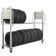 Däckställ på hjul 2030x720x1620 mm med broms