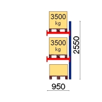 Add On bay 2550x950 3500kg/pallet,3 EUR pallets