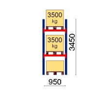 Starter bay 3450x950 3500kg/pallet,3 EUR pallets