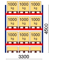 Starter bay 4500x3300 1000kg/pallet,12 FIN pallets