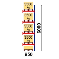 Add On bay 6000x950 3500kg/pallet,5 EUR pallets