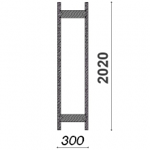 Side frame 2020x300 ZN Kasten, used