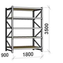 Starter bay 3500x1800x900 480kg/level,5 levels with chipboard MAXI