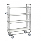 Flexibel hyllvagn 4 plan 1195x470x1590mm, 250kg