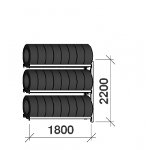 Tyre Rack Add On bay 2200x1800x500,3 levels used