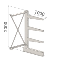 Grenställ följesektion 2000x1500x1000,3 x arm