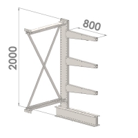 Grenställ följesektion 2000x1500x800,3 x arm