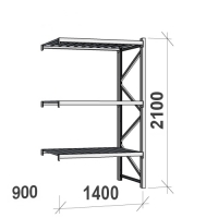 Maxi extension bay 2100x1400x900 600kg/level,3 levels with steel decks