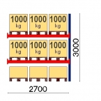 Add On Bay 3000x2700, 1000kg/pallet, 9 EUR pallets