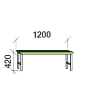 Metallbänk 1200x290x420