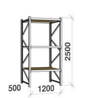 Starter bay 2500x1200x500 600kg/level,3 levels with chipboard