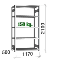 Starter bay 2100x1170x500 150kg/shelf,5 shelves