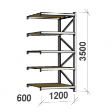 Extension bay 3500x1200x600 600kg/level,5 levels with chipboard MAXI