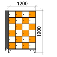 6-tier locker, 24 doors, 1900x1200x545 mm