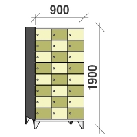 8-tier locker, 24 doors, 1900x900x545 mm