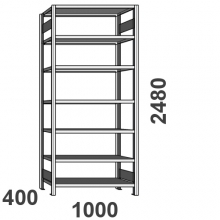 Startsektion 2480x1000x400 begagnade, 7 hyllor ZN Kasten