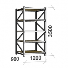 Starter bay 3500x1200x900 600kg/level,5 levels with chipboard MAXI