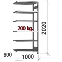 Följesektion 2020x1000x600 begagnade, 6 hyllor ZN Kasten