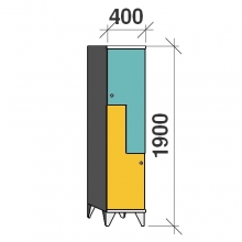 Z-locker 1900x400x545, 2 doors